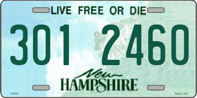 NH license plate 3012460