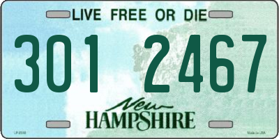 NH license plate 3012467