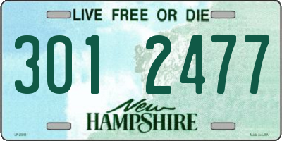 NH license plate 3012477