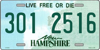 NH license plate 3012516