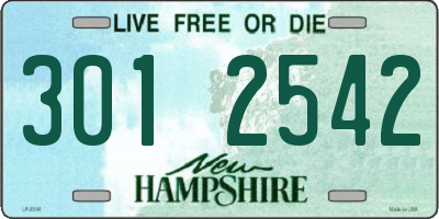 NH license plate 3012542