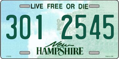 NH license plate 3012545
