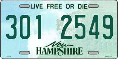 NH license plate 3012549