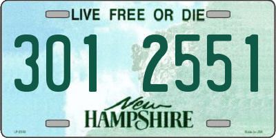 NH license plate 3012551