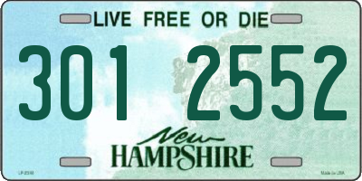NH license plate 3012552