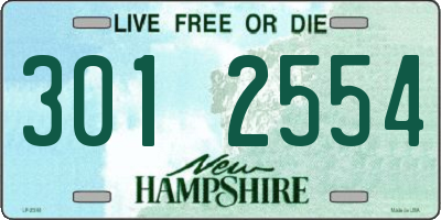NH license plate 3012554