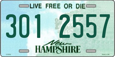 NH license plate 3012557