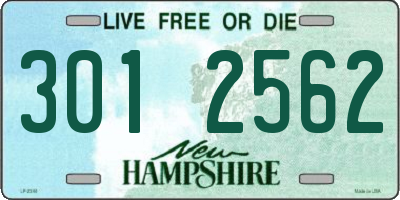 NH license plate 3012562