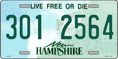 NH license plate 3012564
