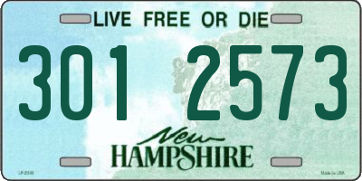 NH license plate 3012573