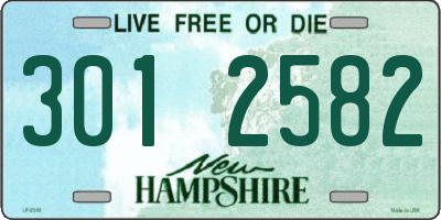 NH license plate 3012582