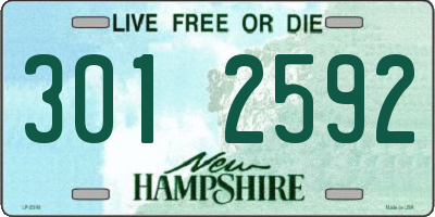 NH license plate 3012592