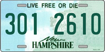 NH license plate 3012610