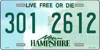 NH license plate 3012612