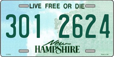 NH license plate 3012624