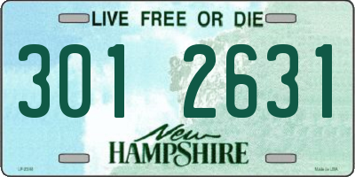 NH license plate 3012631