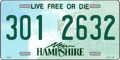 NH license plate 3012632