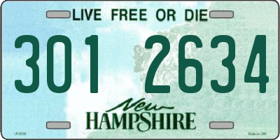 NH license plate 3012634