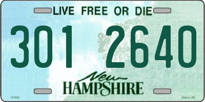 NH license plate 3012640