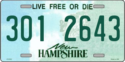 NH license plate 3012643