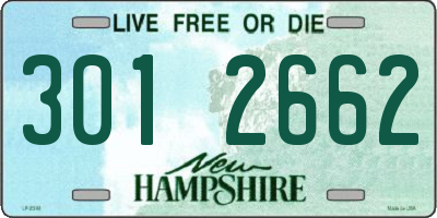 NH license plate 3012662