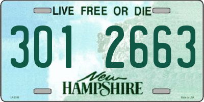 NH license plate 3012663
