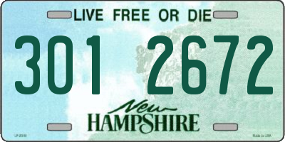 NH license plate 3012672