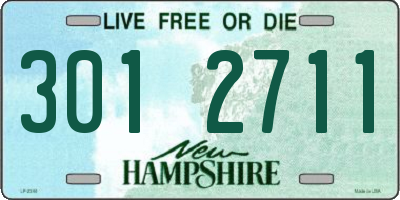 NH license plate 3012711
