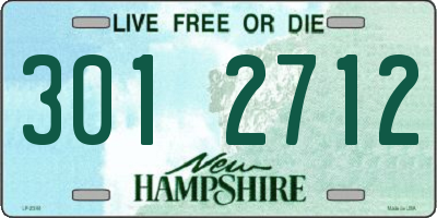 NH license plate 3012712