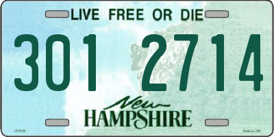 NH license plate 3012714
