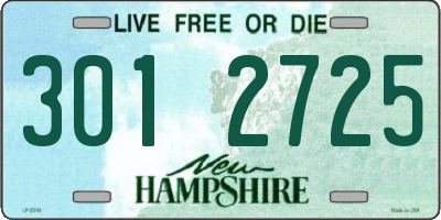 NH license plate 3012725