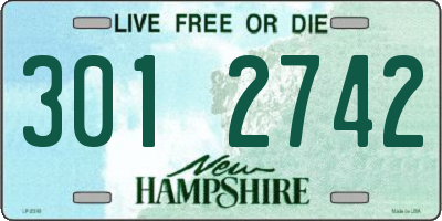 NH license plate 3012742