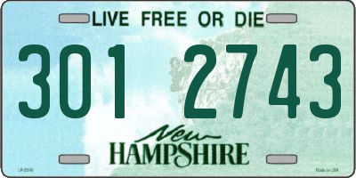 NH license plate 3012743
