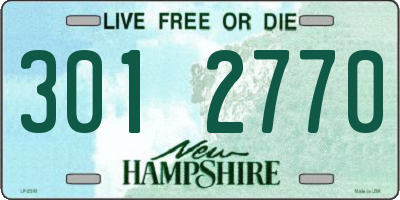 NH license plate 3012770
