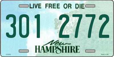 NH license plate 3012772