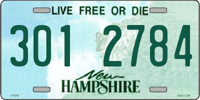NH license plate 3012784