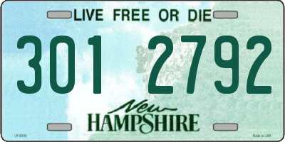 NH license plate 3012792