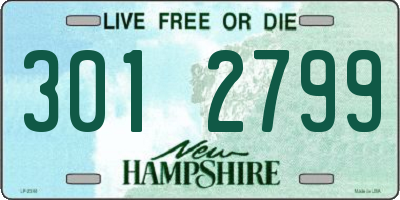 NH license plate 3012799