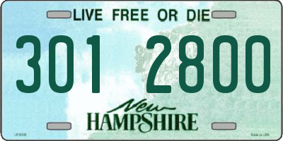 NH license plate 3012800