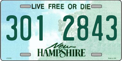 NH license plate 3012843