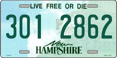 NH license plate 3012862