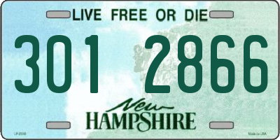 NH license plate 3012866