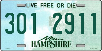 NH license plate 3012911