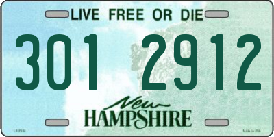 NH license plate 3012912