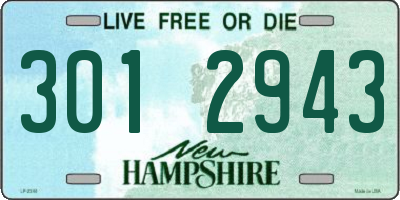 NH license plate 3012943