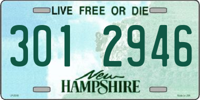 NH license plate 3012946