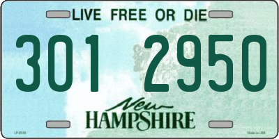 NH license plate 3012950