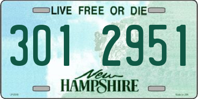 NH license plate 3012951