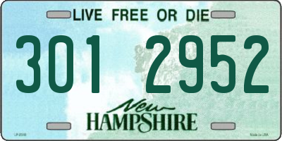 NH license plate 3012952