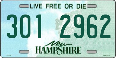 NH license plate 3012962
